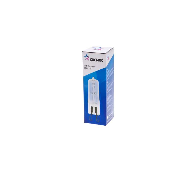 Лампа галогенная JDC 40Вт капсула G9 3000К 240В CL КОСМОС LKsmJDC220VCL40W